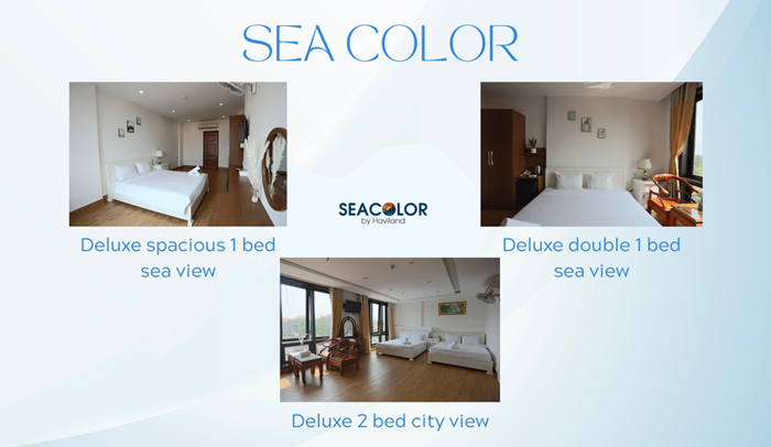 Sea Color cung cấp hạng 1 phòng ngủ hướng biển và 2 giường ngủ hướng thành phố