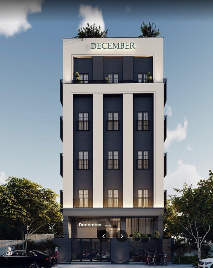Tòa nhà DECEMBER Apartments được tiến hành xây dựng bởi đội ngũ kiến trúc sư, kỹ sư hàng đầu trong lĩnh thiết kế