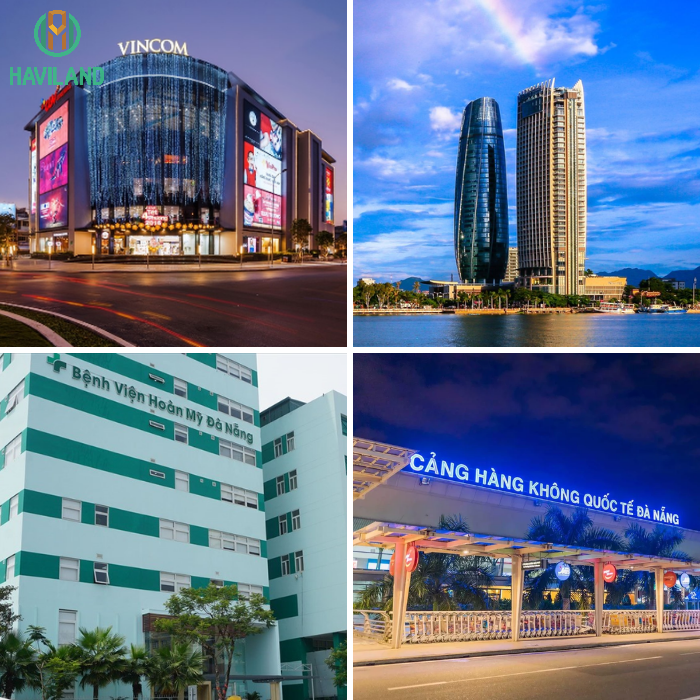 Vị trí ngay cầu Rồng - trung tâm thành phố Đà Nẵng thuận tiện đến khu vực sân bay nội bài (1.5 km), Trung tâm hành chính (2.7 km), bệnh viện Hoàn Mỹ